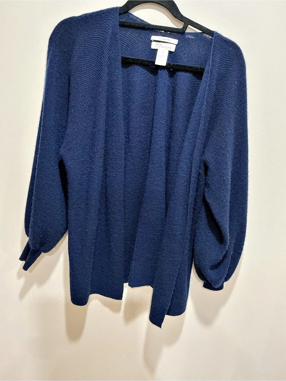 Nordstrom Signature Cashmere Cardigan in navy Blue Size Medium